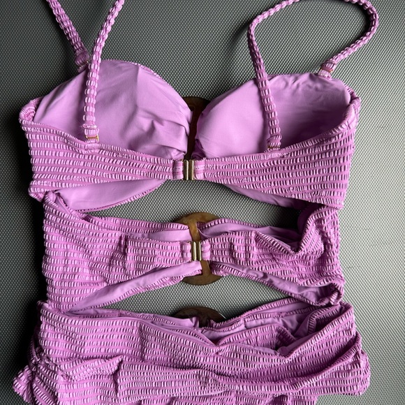 FARM RIO Purple Textured One Piece - Picture 15 of 16